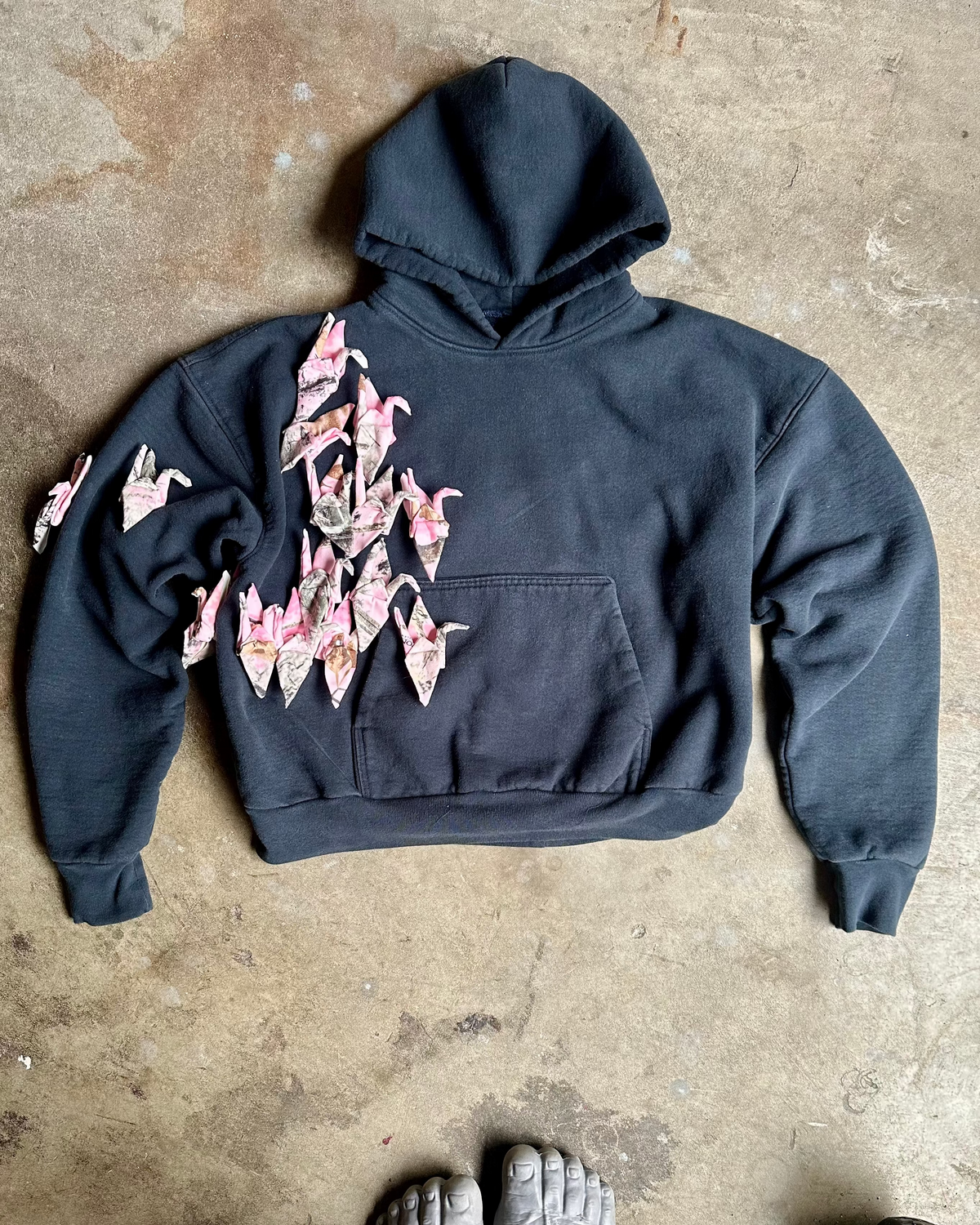 FLOCK HOODIE- NAVY