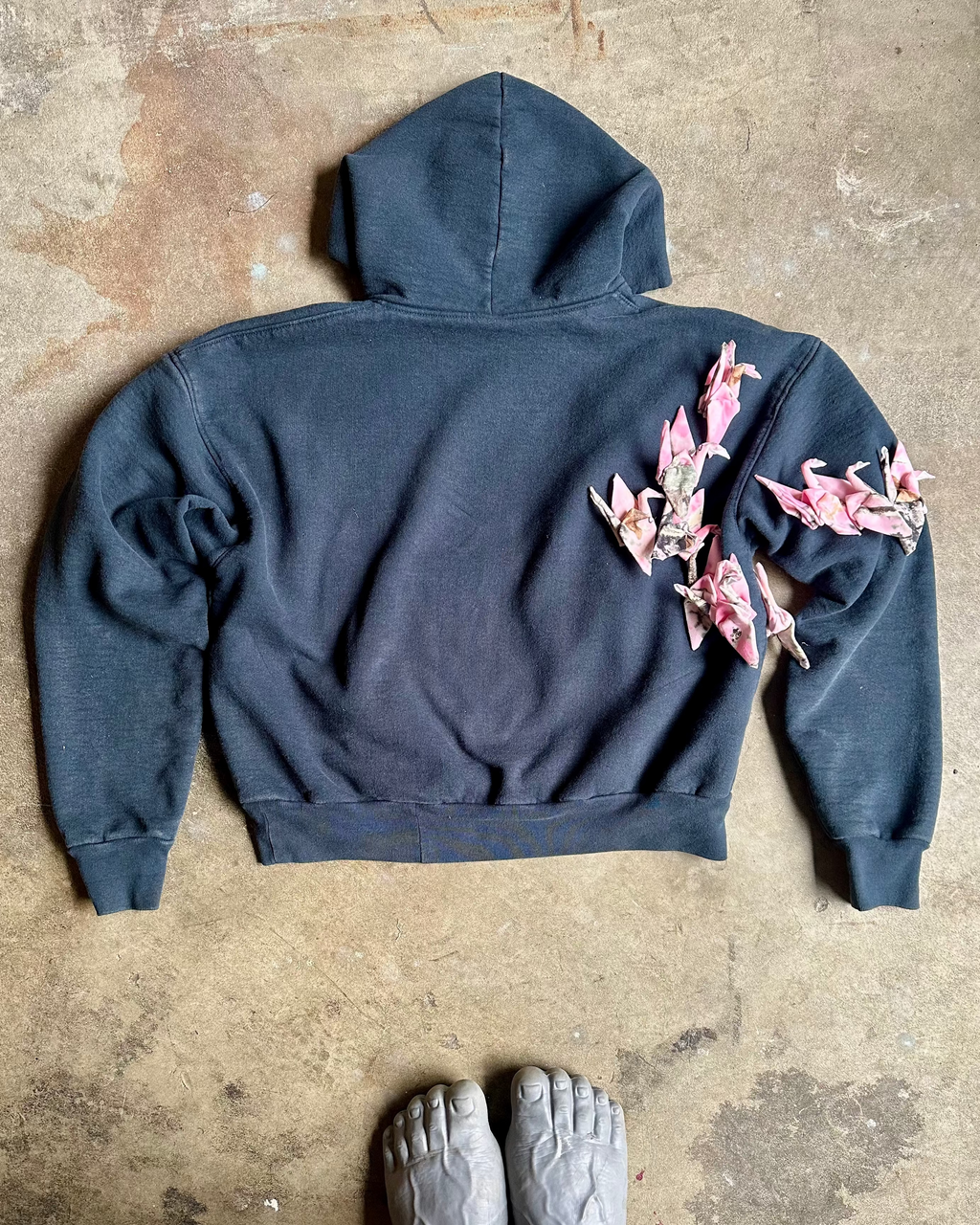 FLOCK HOODIE- NAVY