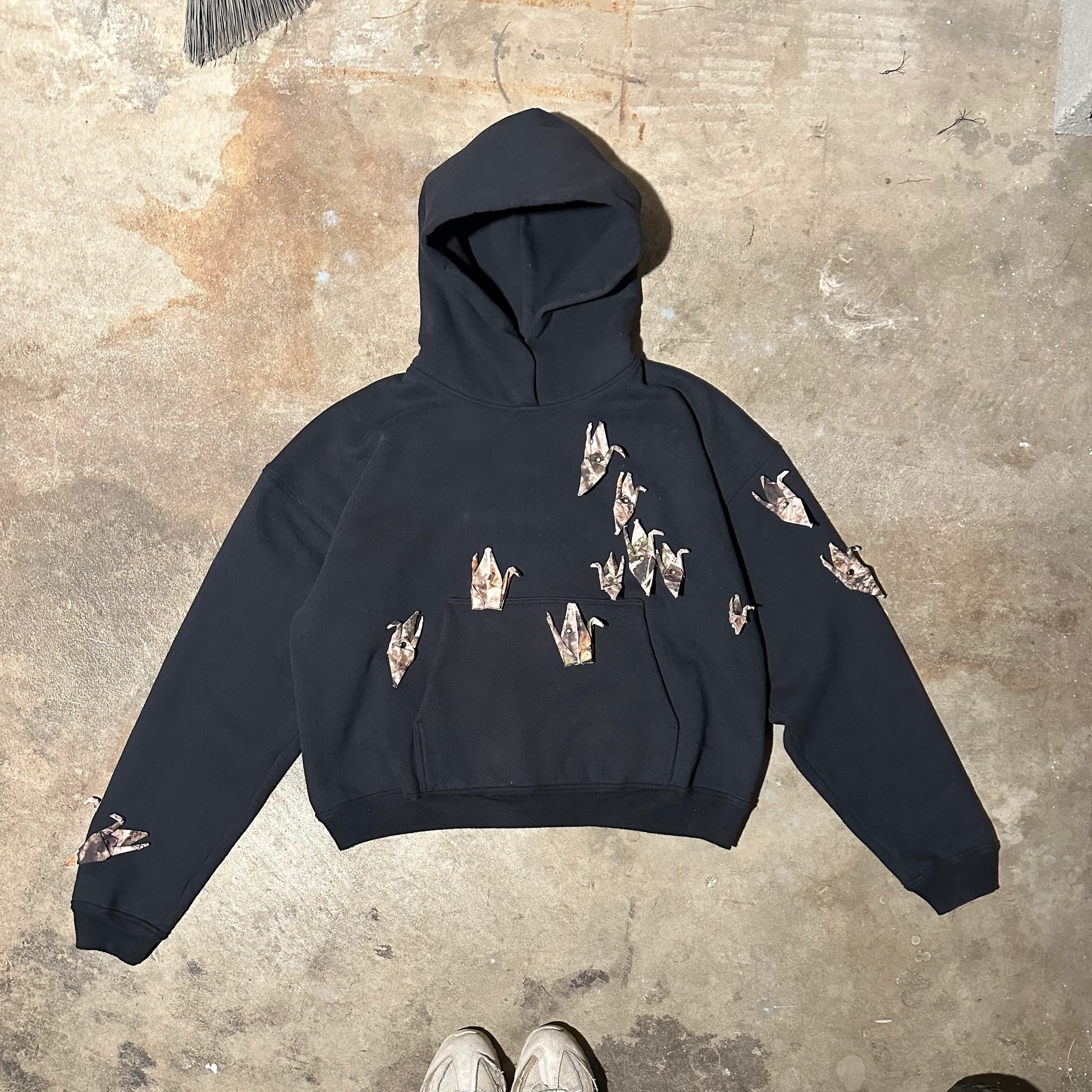 FLOCK HOODIE- BLK